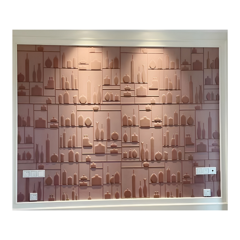 Bottle Collection Bas-Relief Wallpaper